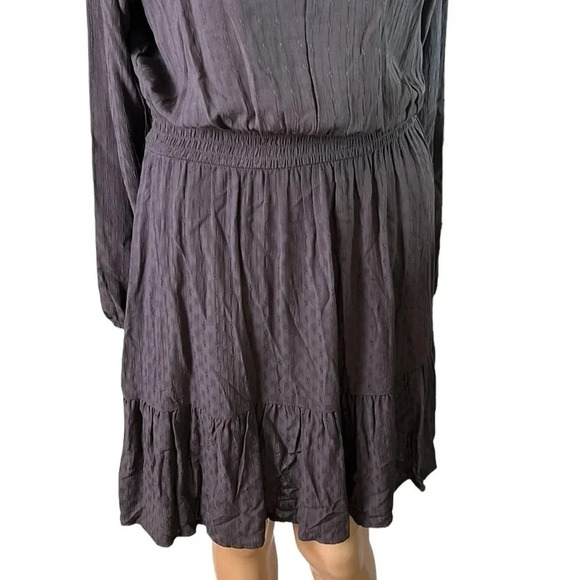 Old Navy Grey dress, NWT,women Small. smocked, tiered ,frill,office ,event - Picture 7 of 8